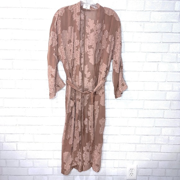 Wilfred Sheer Lace Duster Kimono XXS Boho Festival Layering Long Cardigan Boho - Picture 2 of 14